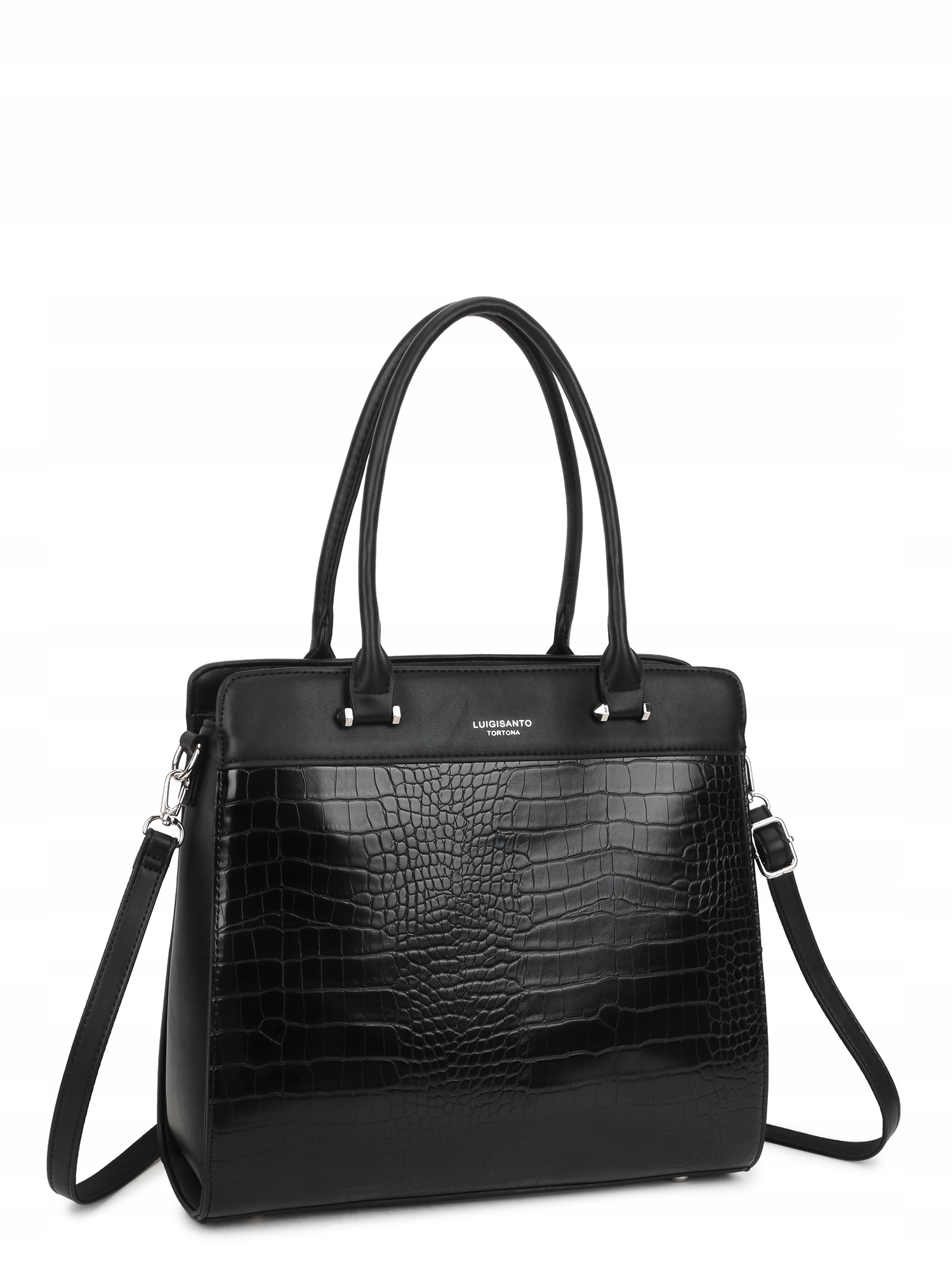 

Damska Torebka Czarna Luigisanto Pojemna Kuferek