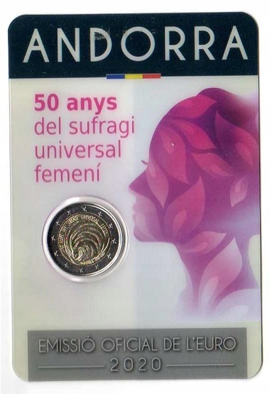 2 euro okoliczn. Andora Andorra 2020 Kobiety