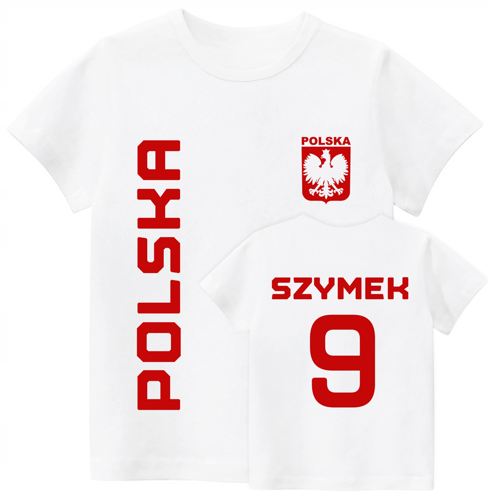 KOSZULKA PIŁKARSKA POLSKA DOWOLNE IMIĘ NUMER r 128
