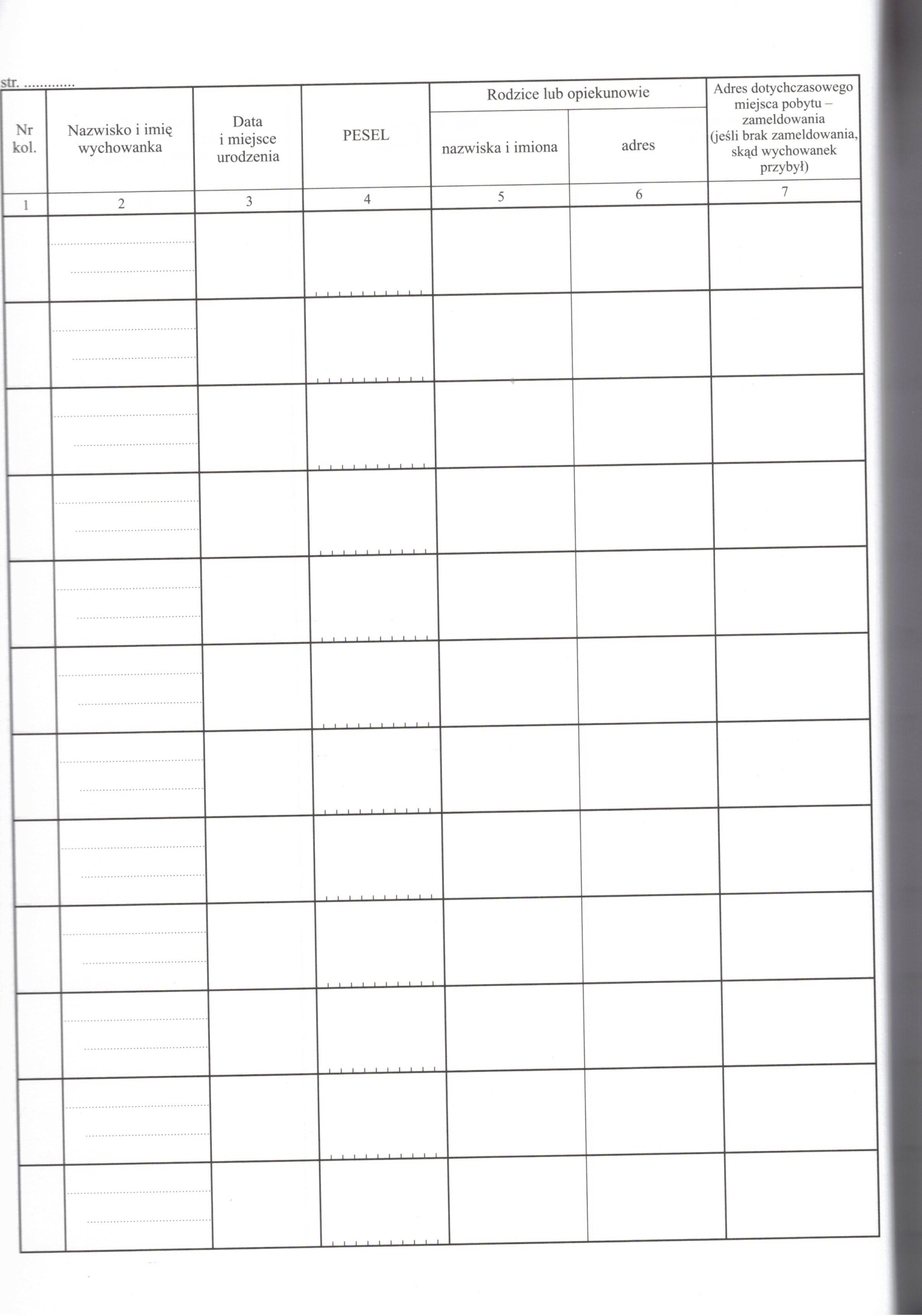 Księga wychowanków A4 100 kartek Marka Introdruk