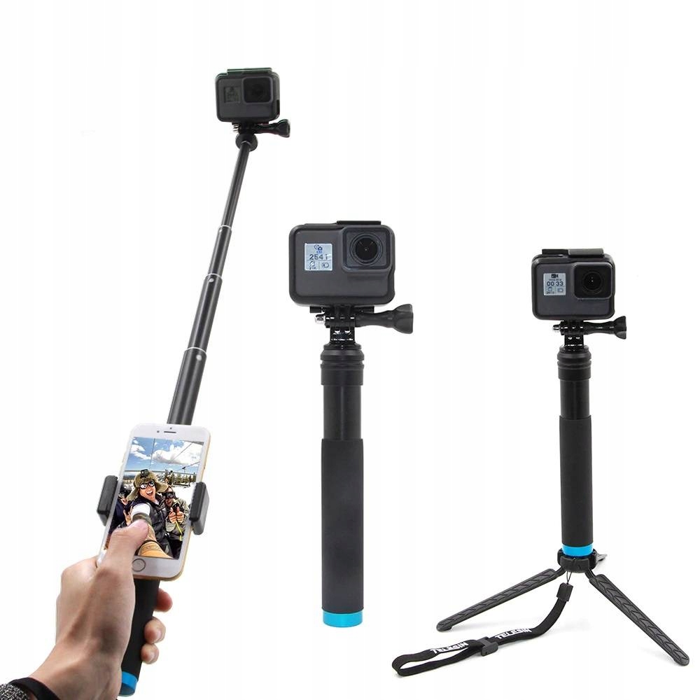 TELESIN SKŁADANY SELFIE STICK TRIPOD STATYW DO KAMER GOPRO HERO OSMO ACTION