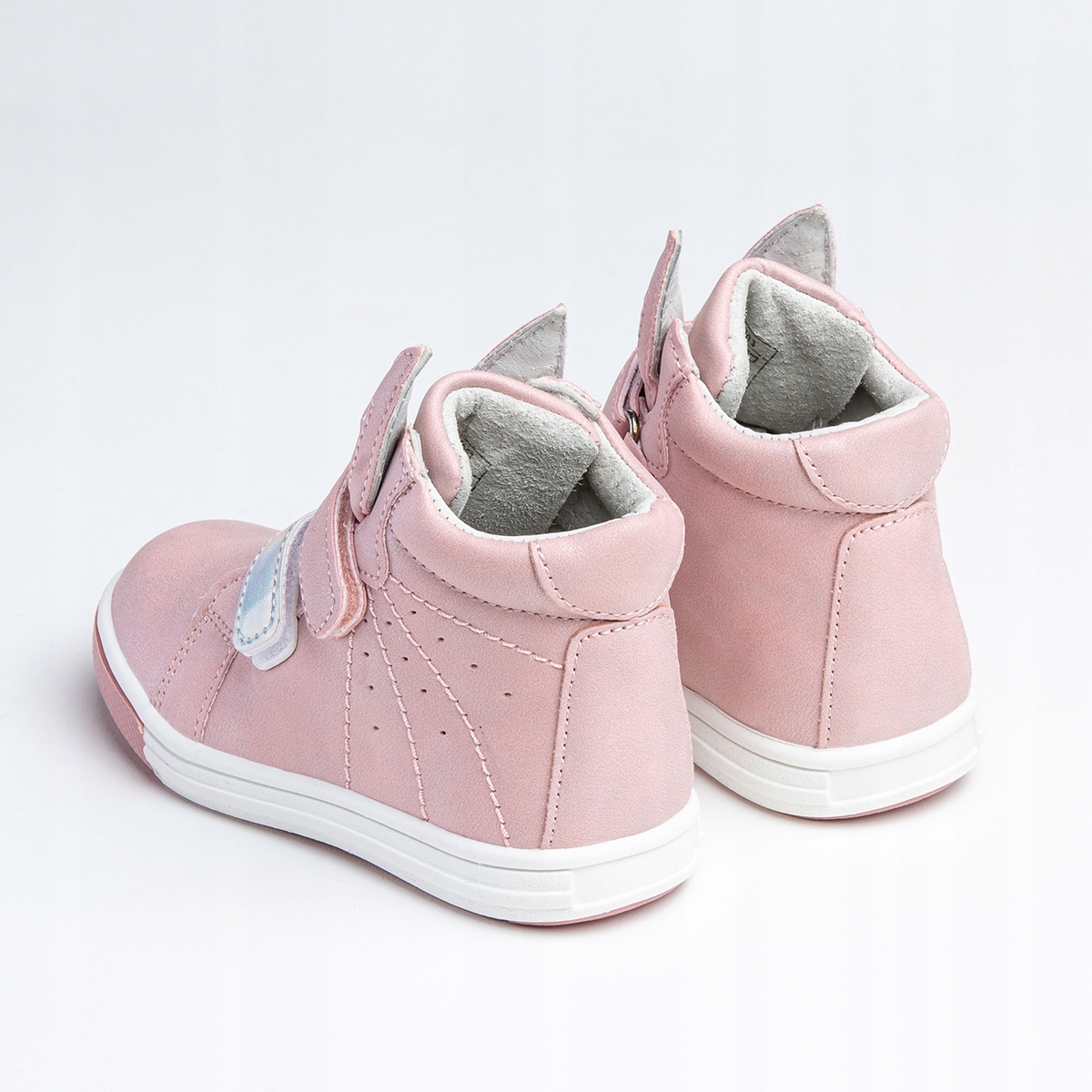 Trzewiki dziewczęce wkł.SKÓRA urocze miękkie holo lekkie za kostkę Wojtyłko Płeć dziewczynki