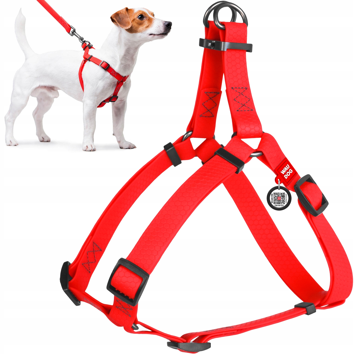 Levně Postroj pro psa, voděodolný, červený, velikost Xs