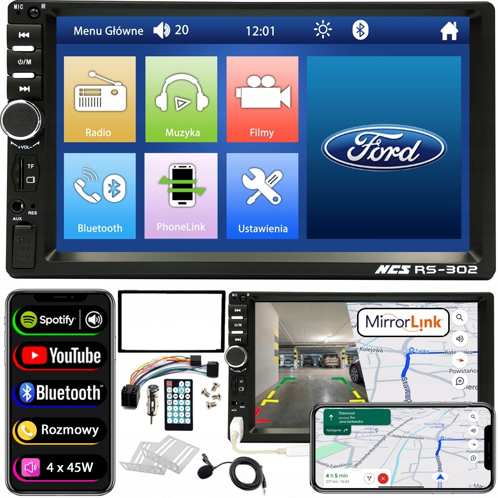 Autorádio 7" pre Ford Galaxy 2000 2005 Bt