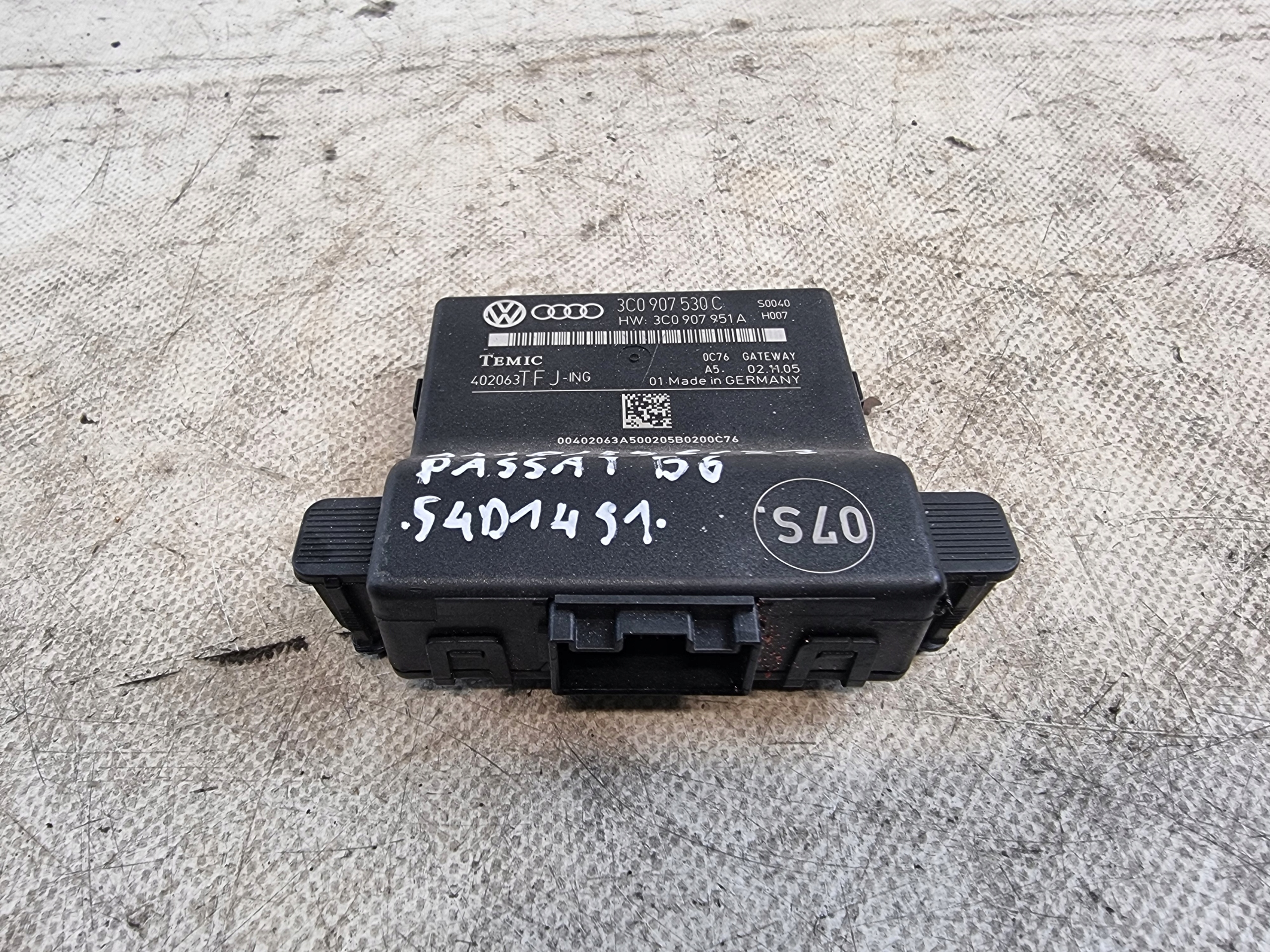 module control unit GATEWAY OE 3C0907530C VW PASSAT B6 2.0 TDI 06R