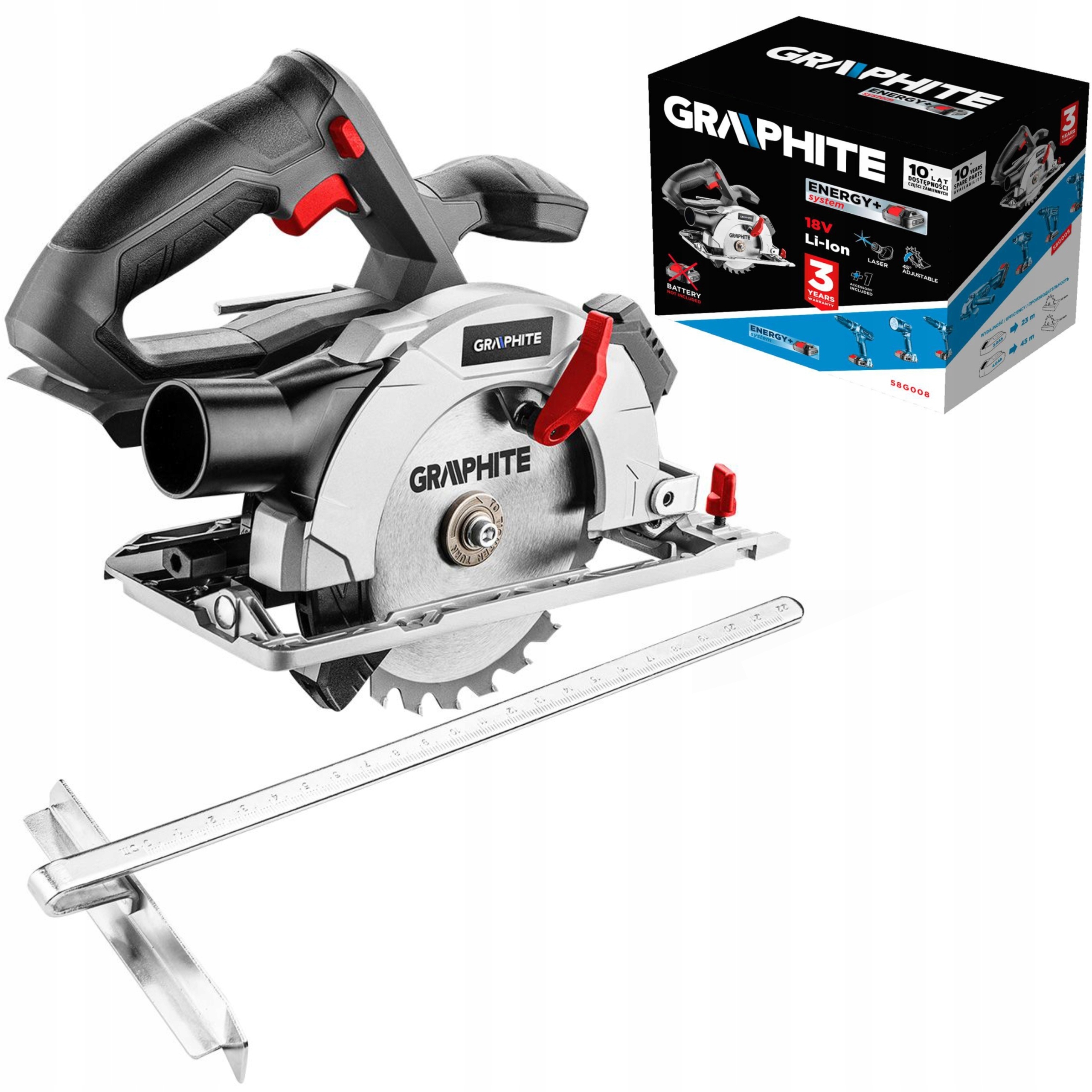 Graphite 58G008 Akumulátorová Kotoučová Pila Krajzega 150 mm 18 V Solo