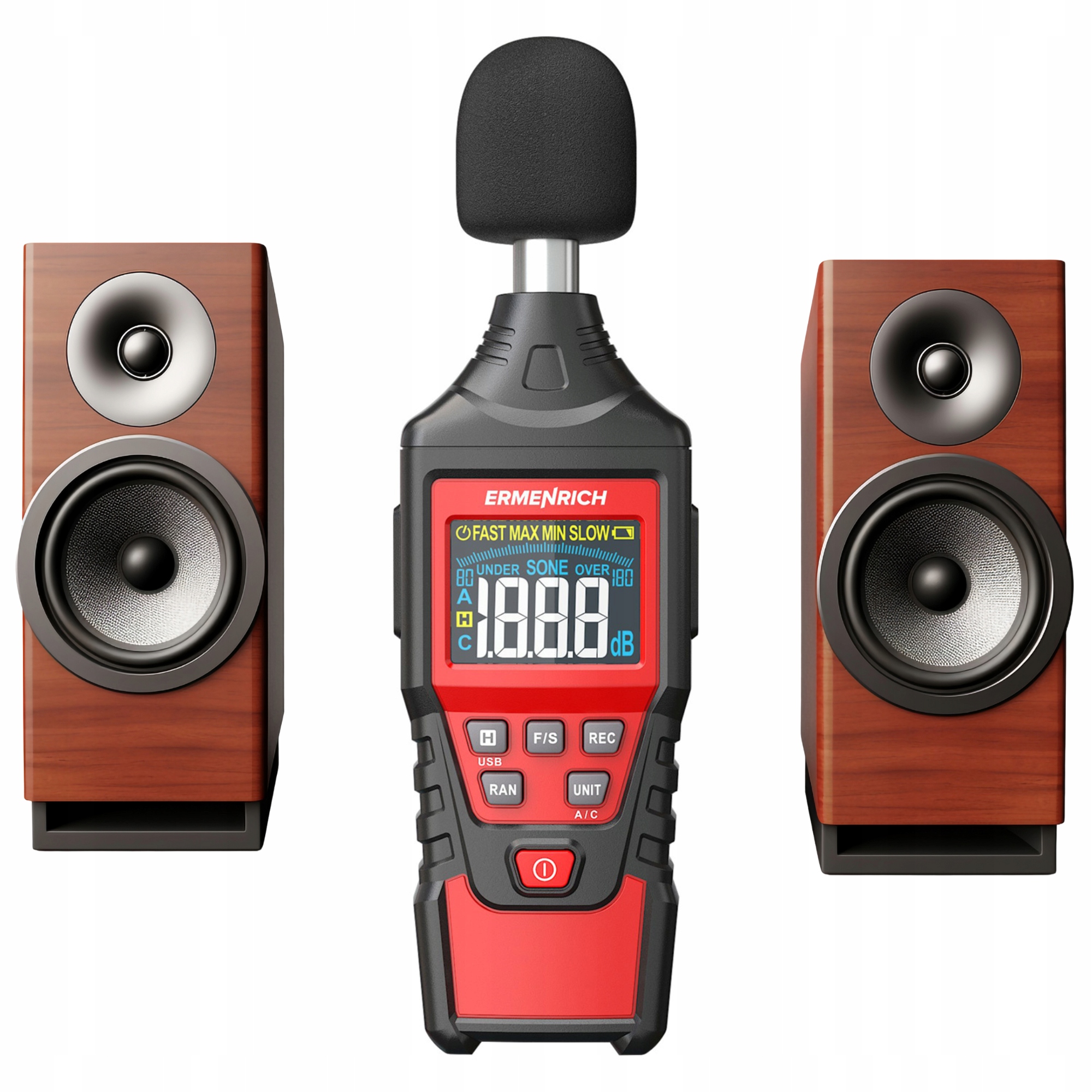 Cyfrowy miernik poziomu dźwięku Ermenrich Seek DS40 SONOMETR DECYBELOMIERZ