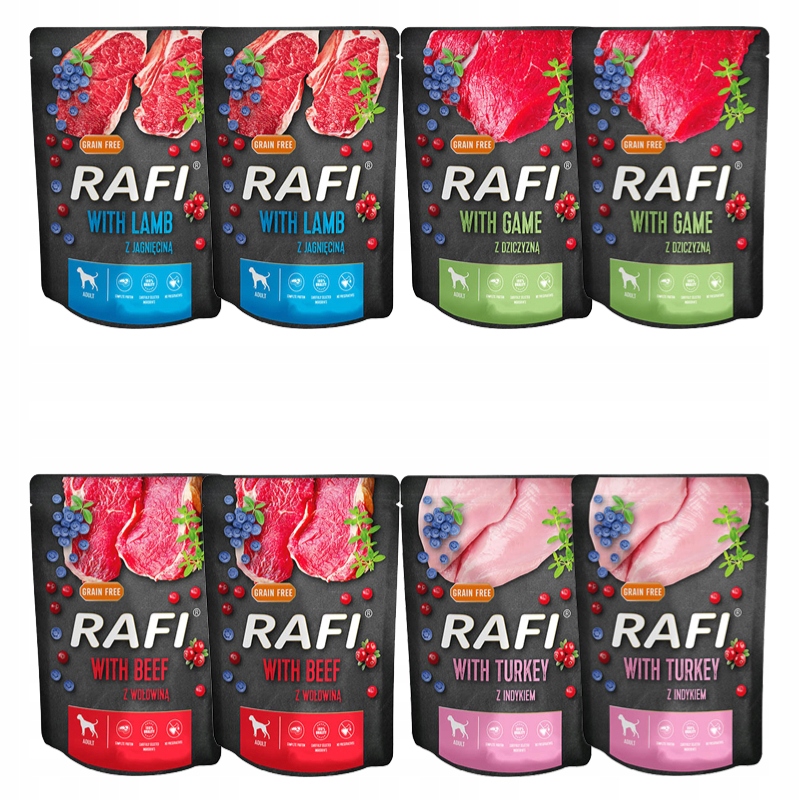 Karma Rafi Saszetka MIX Smaków 24x300G Dla Psa