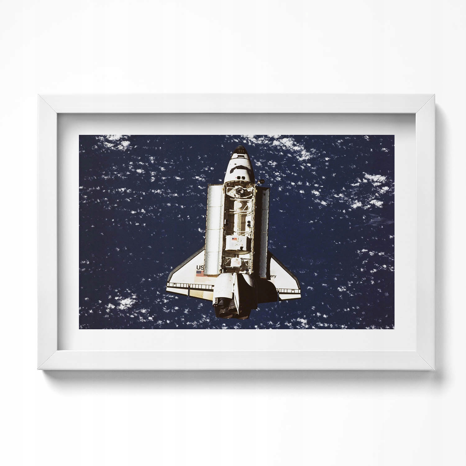 Dekorativní nástěnný obraz v rámu s loftovou grafikou Loď kosmická Nasa 30x20 cm