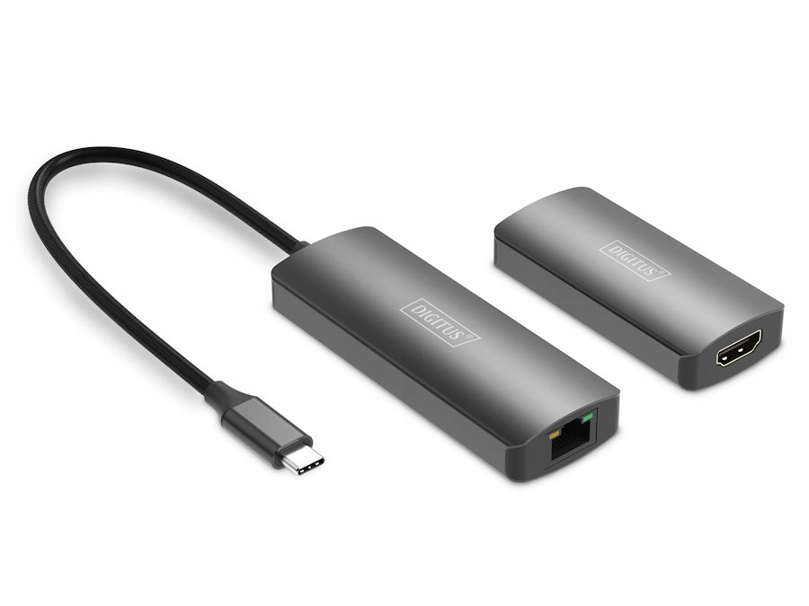 Przedłużacz wideo Usb-c Hdmi 4K@120Hz do 30m skrętka Digitus DS-55343