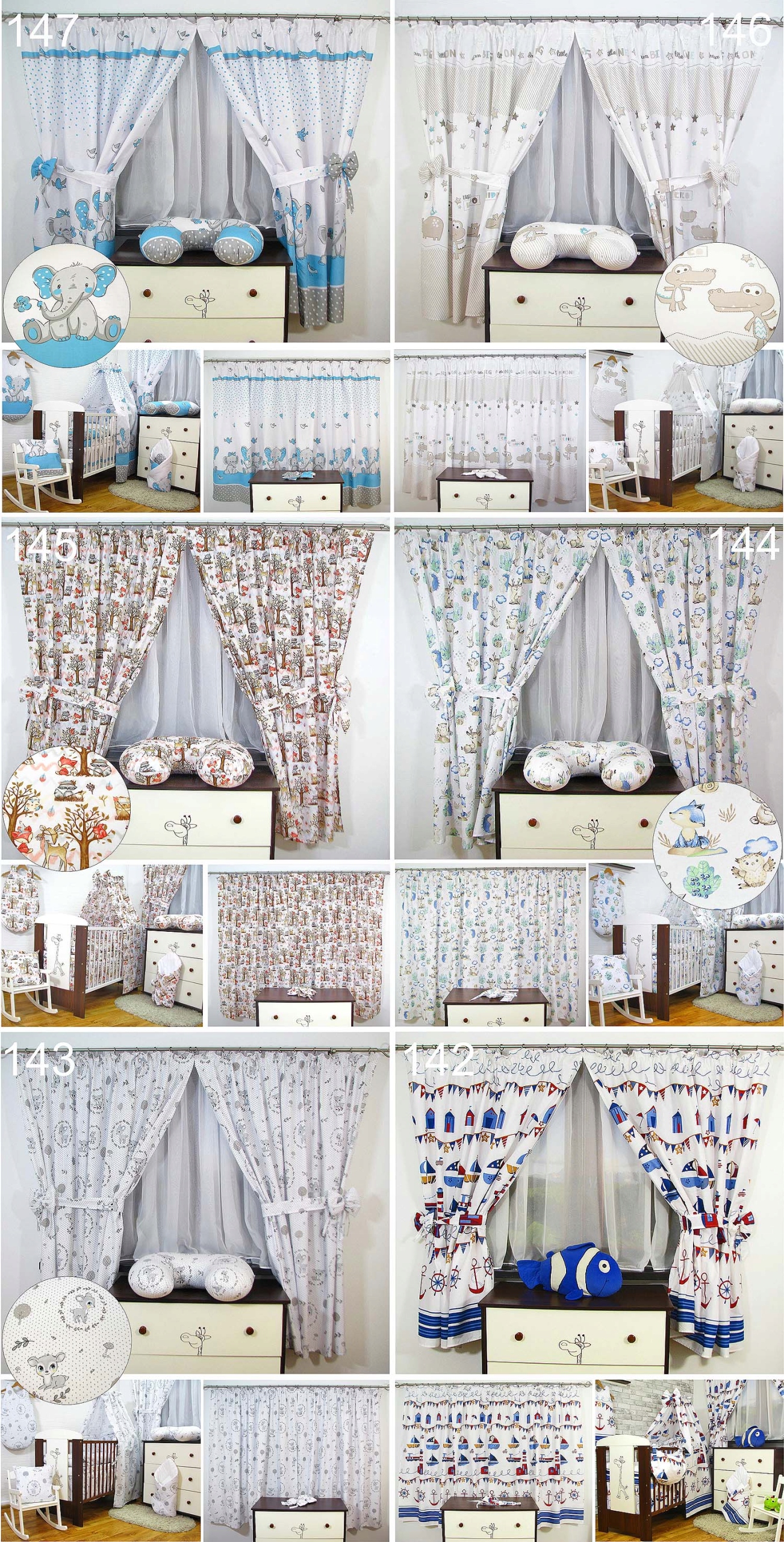 Zasłonki / Zasłony do pokoju dla dzieci bawełna I Sposób zawieszania taśma