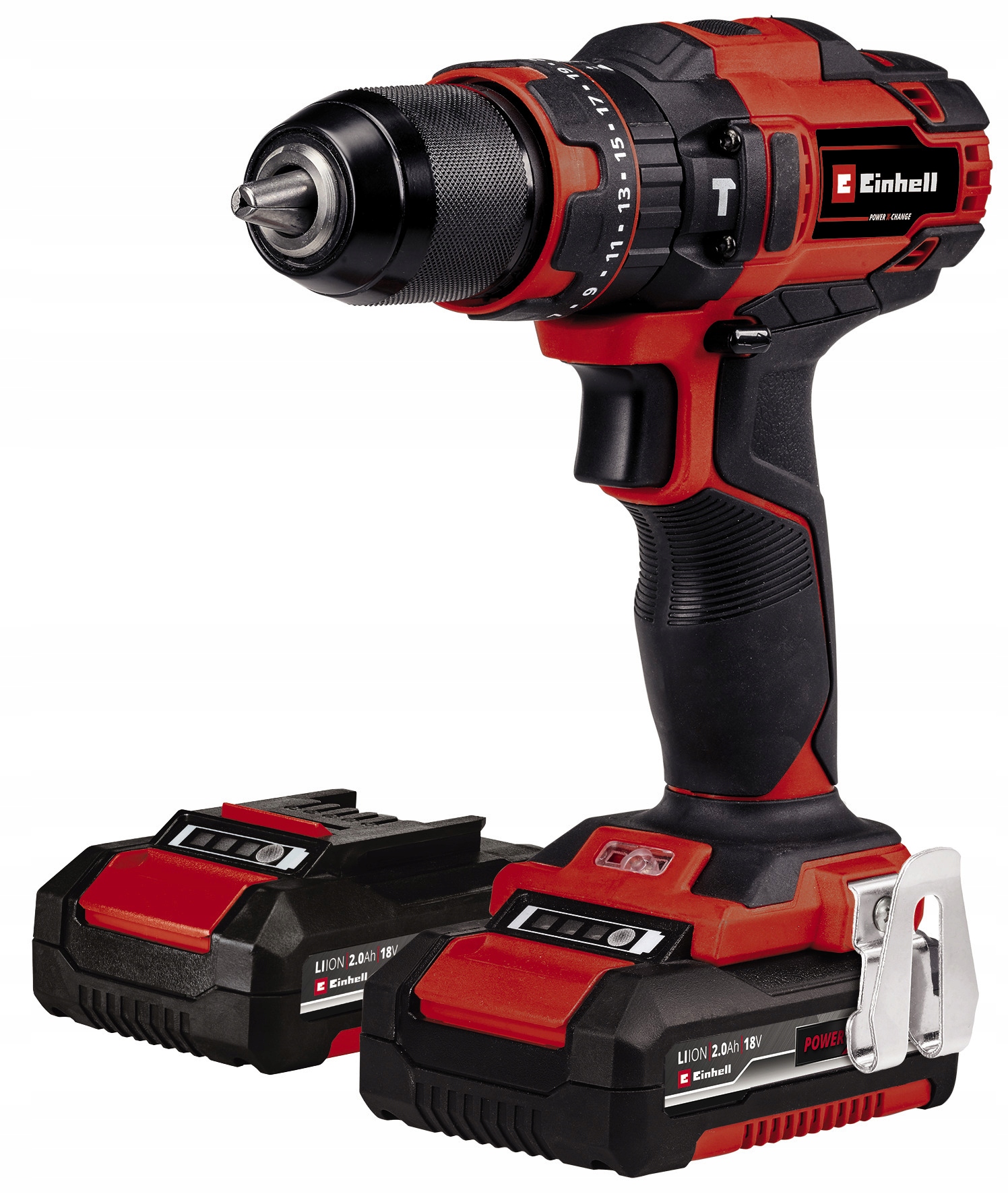Wiertarko-wkrętarka udarowa 18V 2x2,0Ah Einhell Te-cd 18/40 Li-i +64