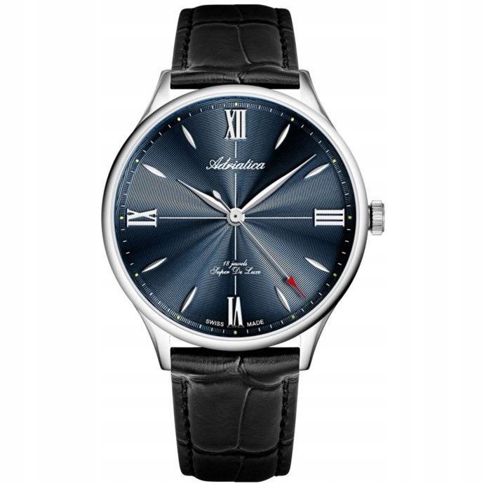 Adriatica pánské hodinky s modrým ciferníkem a stříbrným kroužkem A1230.52