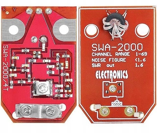 WZMACNIACZ ANTENOWY DVB-T DVBT DVBT2 PŁYTKA ANTEN SIATKOWYCH do 120km