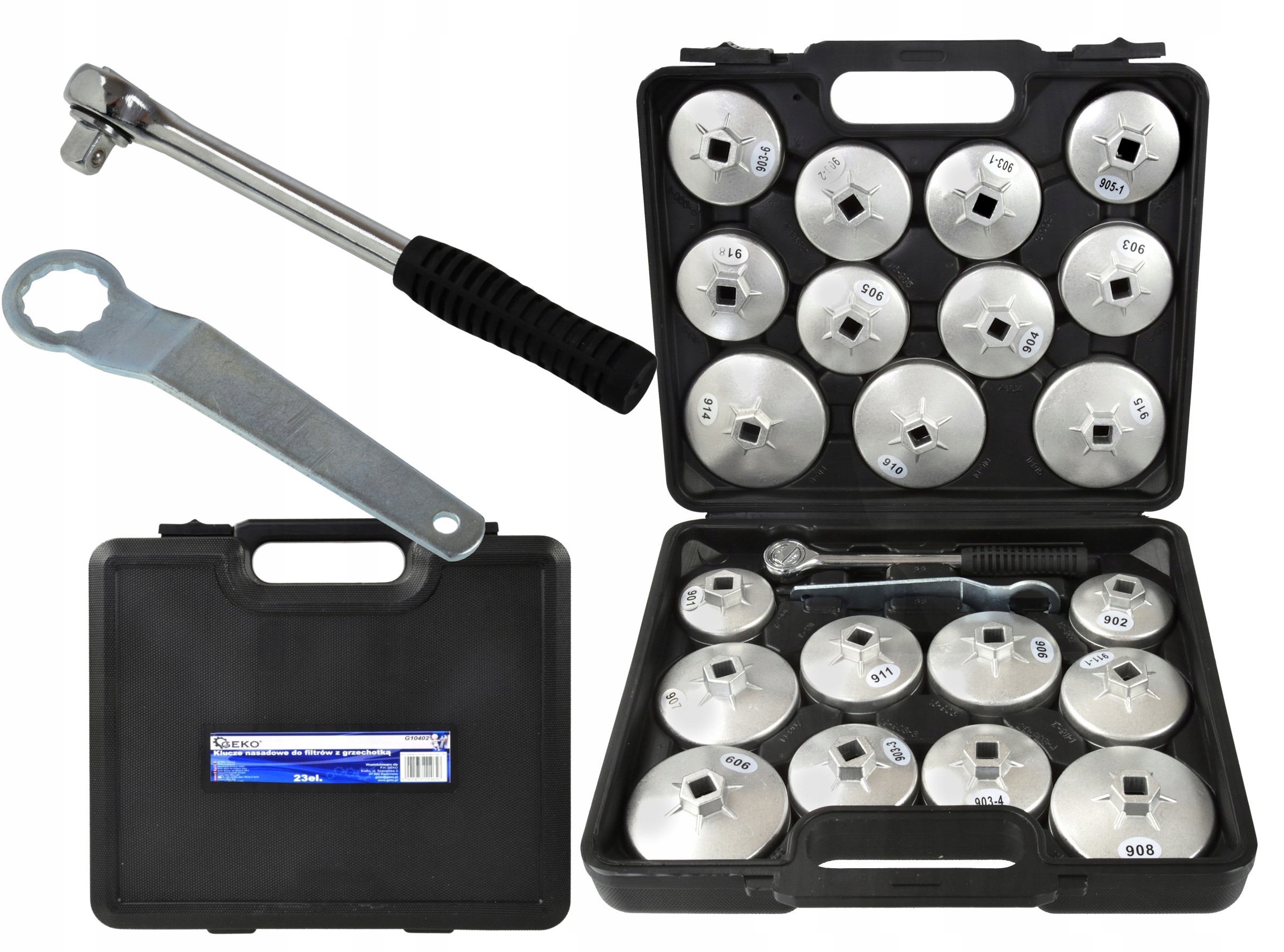 ТОРЦЕВІ КЛЮЧІ ДЛЯ МАСЛЯНИХ ФІЛЬТРІВ АЛЮМІНІЙ 23 EL