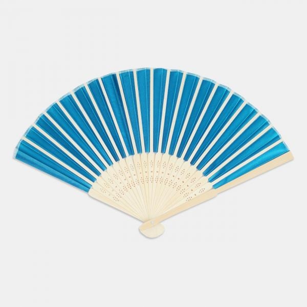 DREWNIANY WACHLARZ z recyclingu - niebieski Marka inny