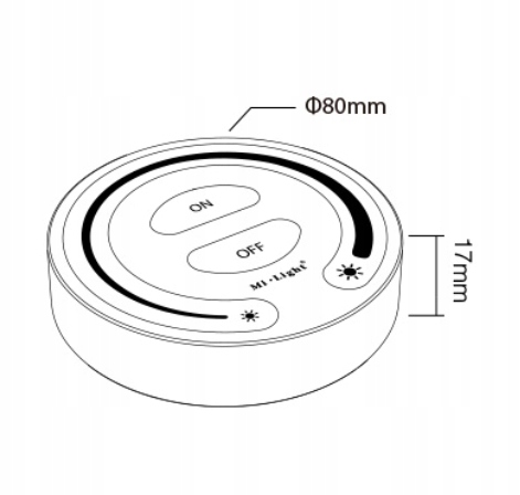 Pilot panel okrągły do oświetlenia LED mono BIAŁY Milight Miboxer Marka Mi-Light
