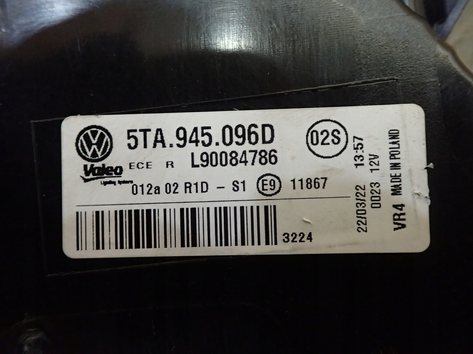 light right rear right rear part VW TOURAN 5TA945096D