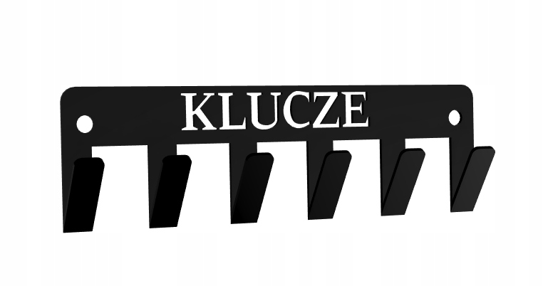 WIESZAK NA KLUCZE NAPIS KLUCZE CZARNY Loft Marka Frączek