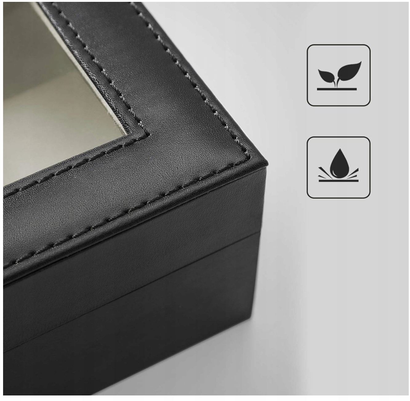 DREWNIANE PUDEŁKO ORGANIZER ETUI SZKATUŁKA NA ZEGARKI 6 MIEJSC MĘSKIE Waga produktu z opakowaniem jednostkowym 1.177 kg