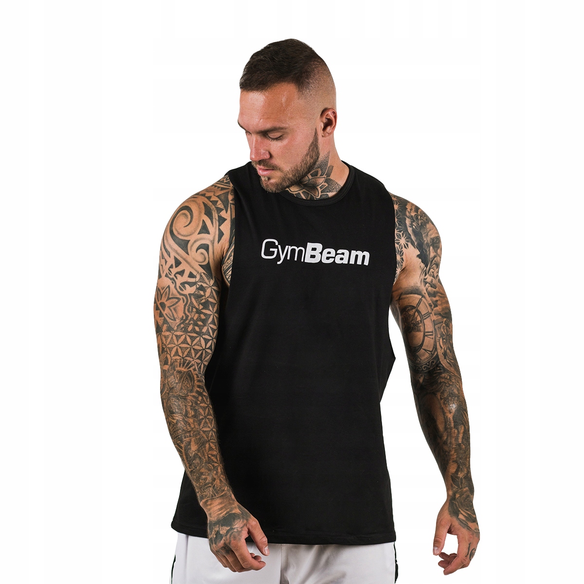 

Koszulka bez rękawów Treningowa czarna GymBeam XL