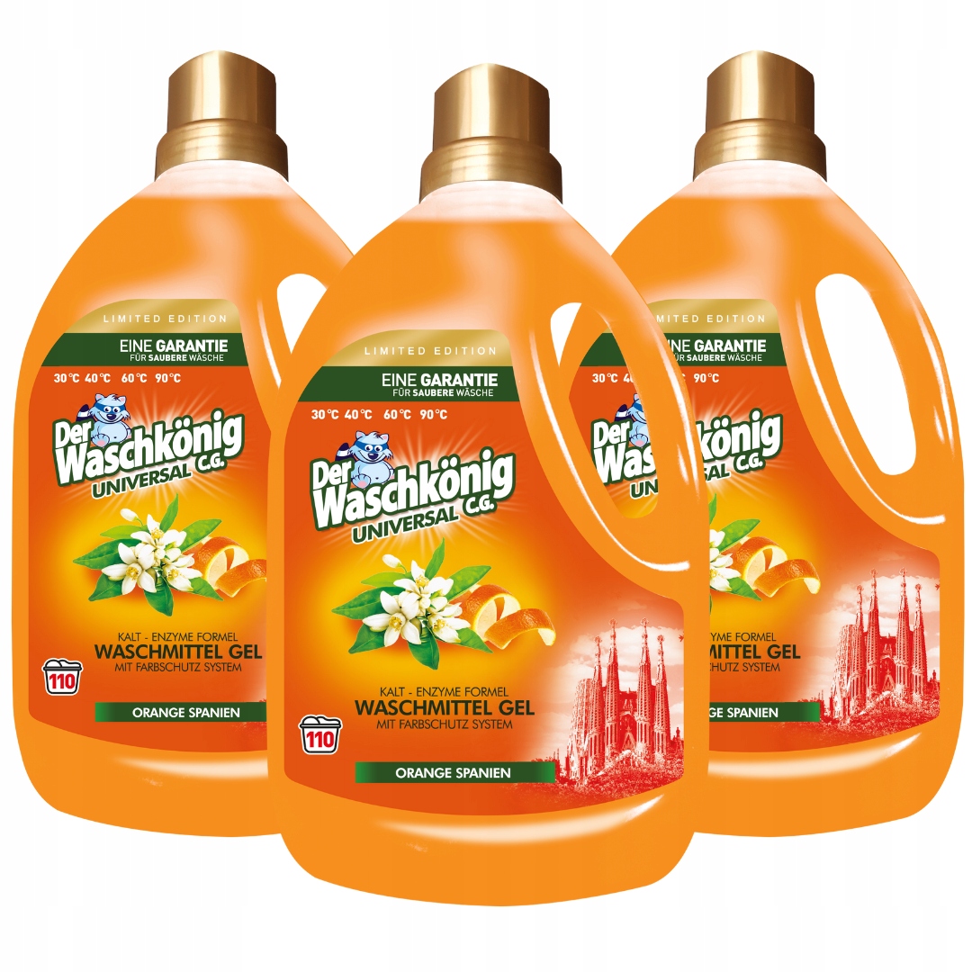 Levně Waschkonig Gel na praní Pomerančová vůně Španělsko 9,91 l 330 pr