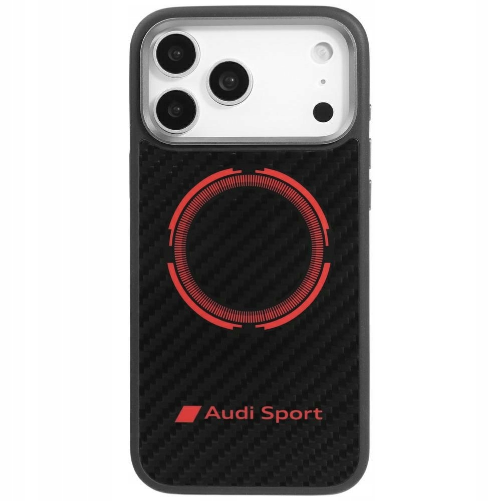 Pouzdro pro iPhone 17 Pro Max Rsq Carbon Fiber Sport Red Circle MagSafe Černé