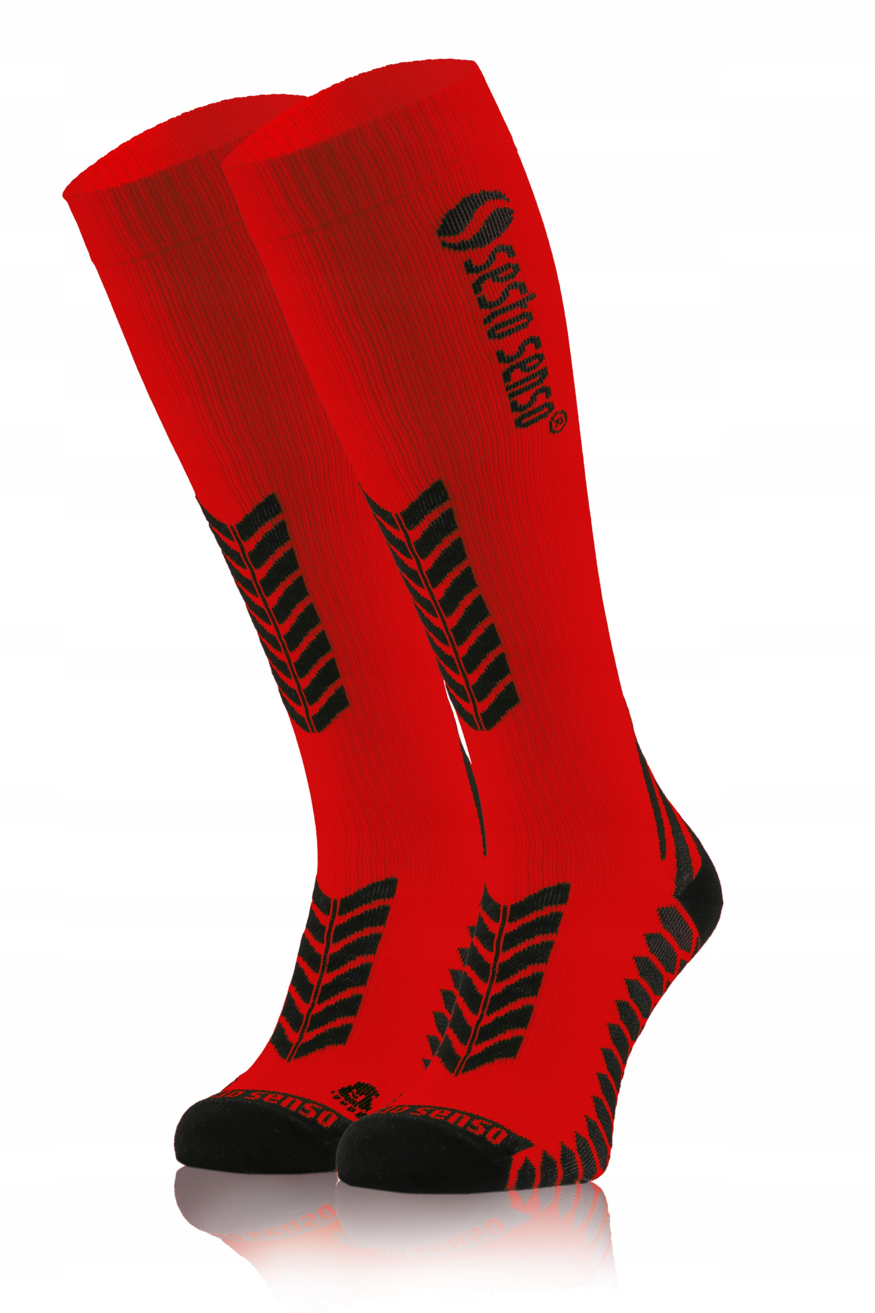 Sesto Senso skarpety sportowe wysokie kompresyjne Unisex 47-50 czerwone