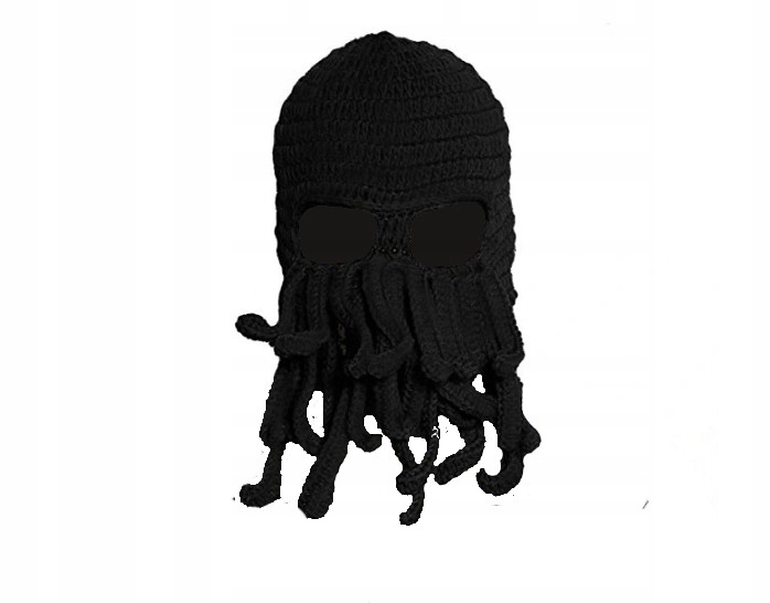 CZAPKA KOMINIARKA CTHULU OŚMIORNICA CZARNA