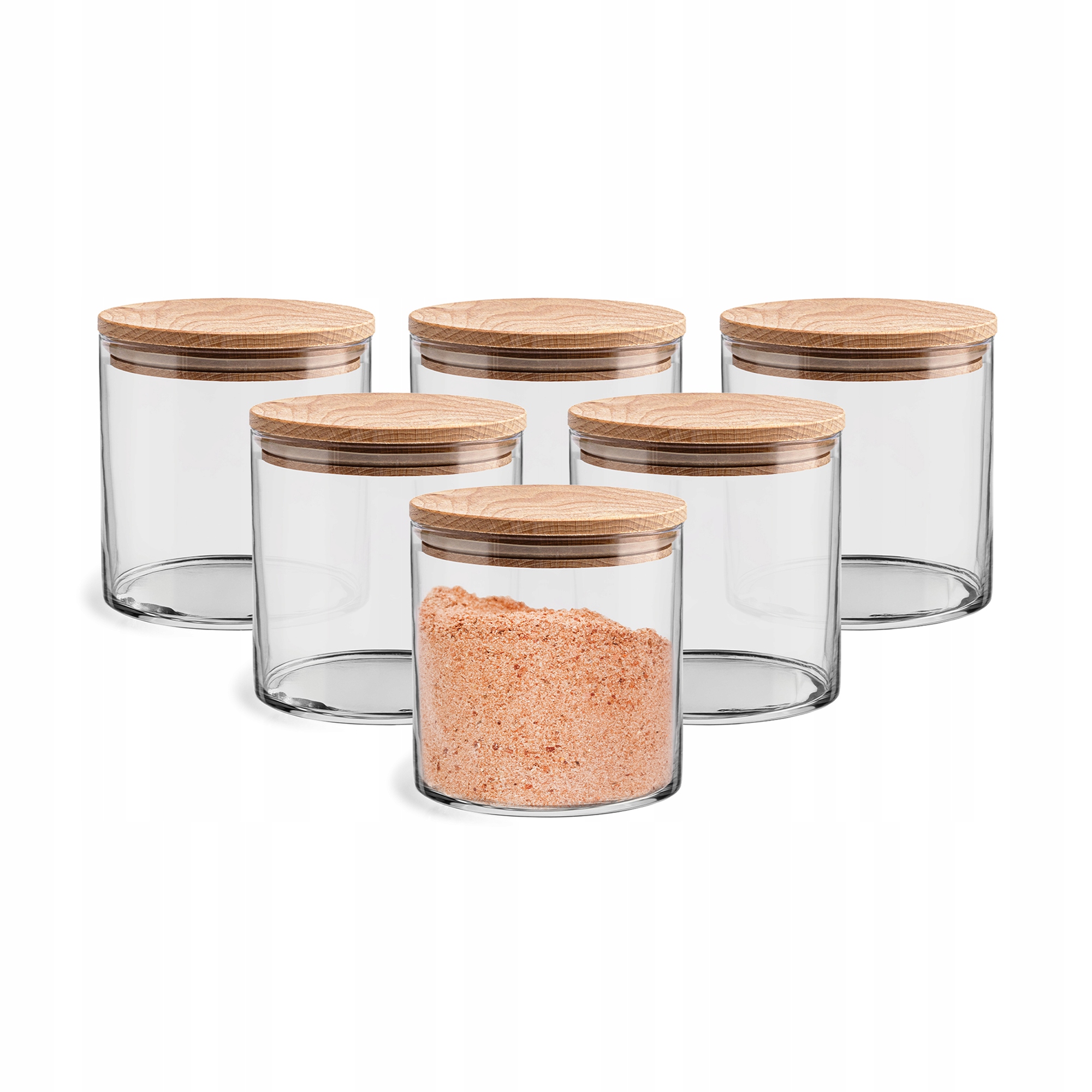 Szklane Pojemniki Na Żywność Produkty Sypkie Do Przechowywania 6 x 10 cm