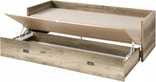 Łóżko Rozkładane Podwójne Malcolm Black Red White Szerokość mebla 79 cm