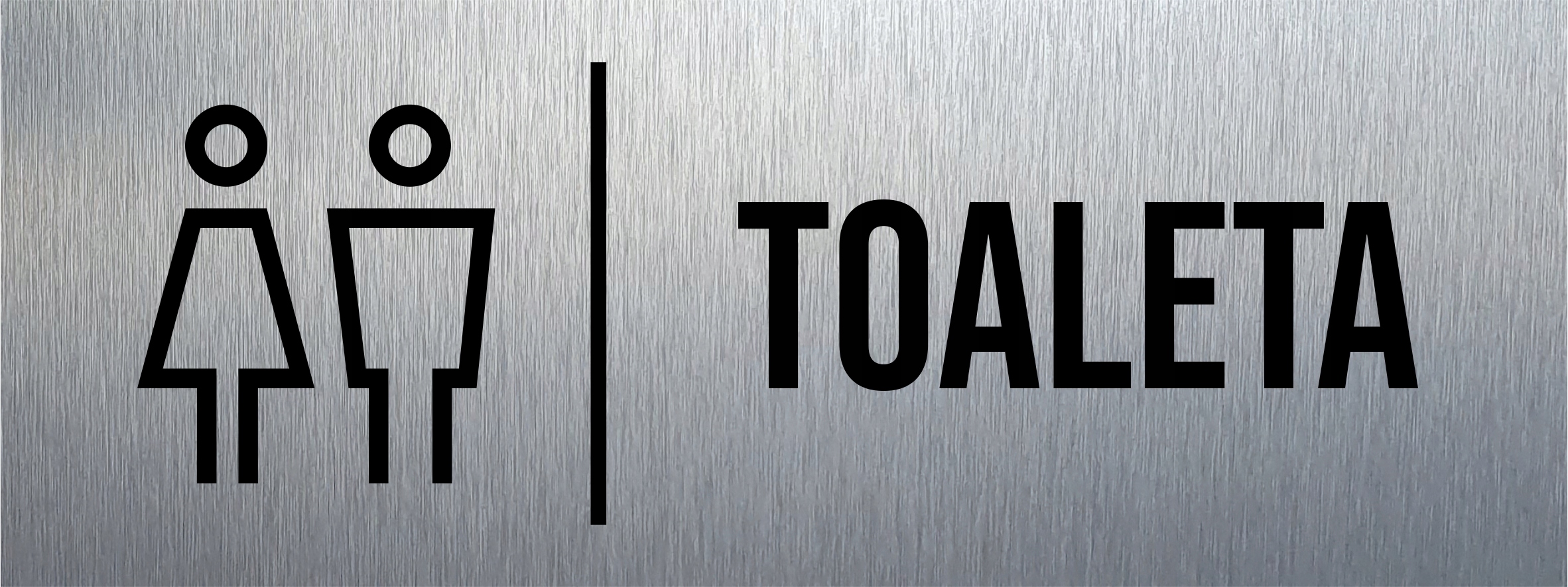 TABLICZKA TOALETA WC PIKTOGRAM aluminium INOX