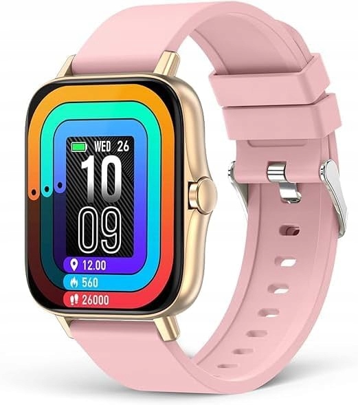 Sportovní hodinky Chytré Hodinky dámské 1,7'' Amoled Android iOS Růžové Dárek