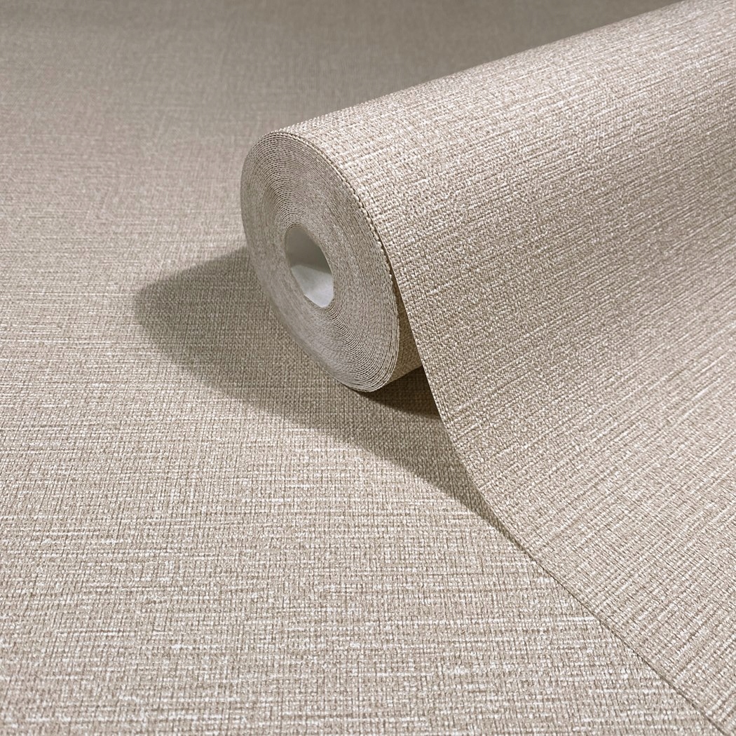 Béžová Tapeta Do Izby S Textilnou Štruktúrou, Vinylová, 10,05 M X 106 CM