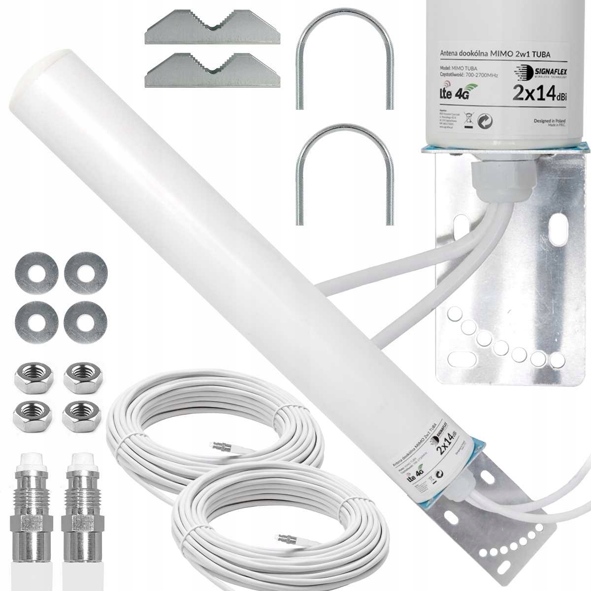 Anténa Signaflex Mimo Tuba 2x14dBi 10 m SMAm