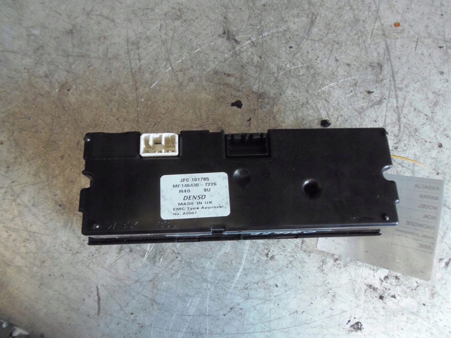 PANEL KLIMAANLAGE ROVER 75 2,0B JFC 101785
