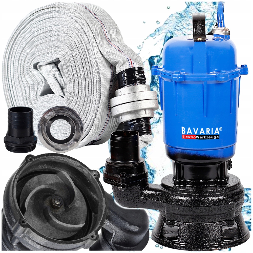 Čerpadlo Na Čistú, Špinavú Vodu, Ponorný Drvič Vody Hadica 30 Sada