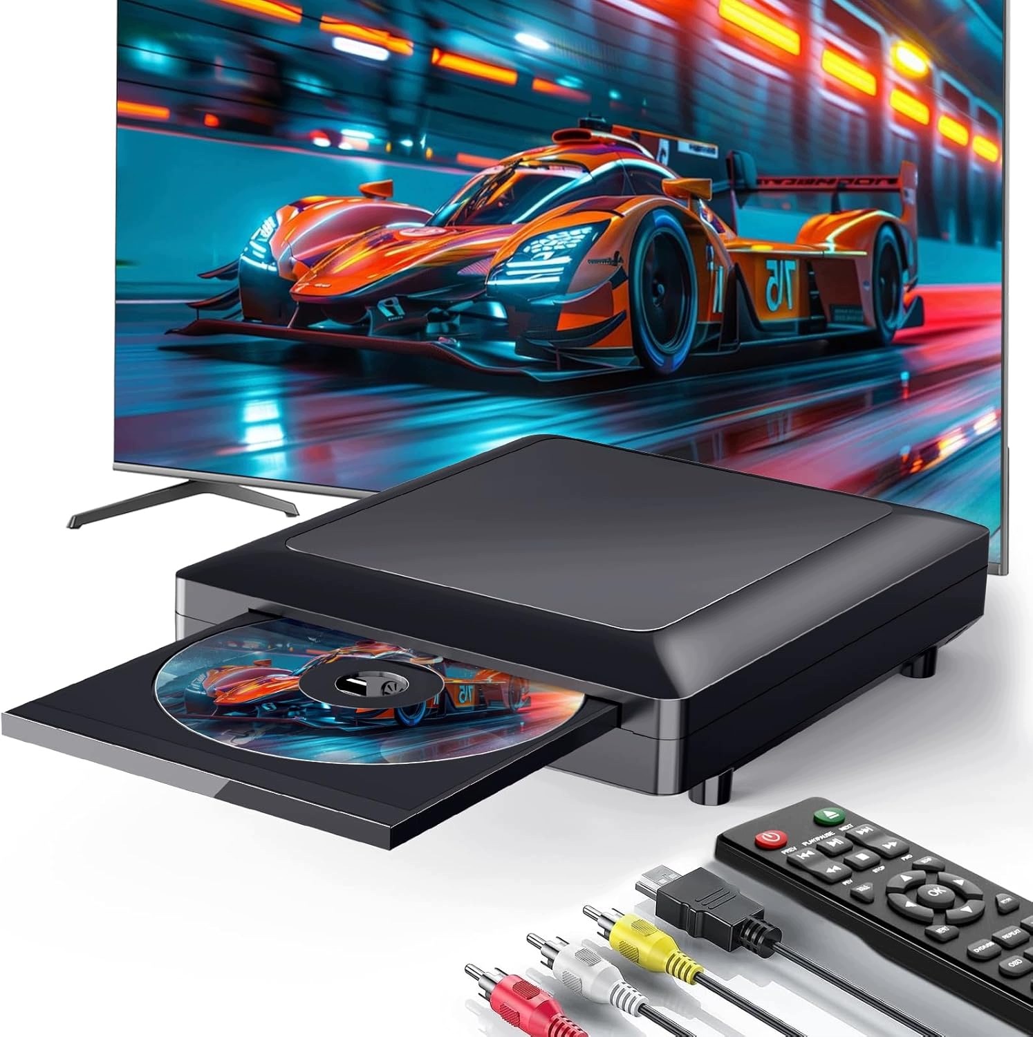 DVD Přehrávač Pro Tv Hdmi Usb CD VCD Evd Rychlý Tichý Pohon Dálkové Ovládání Av Eu