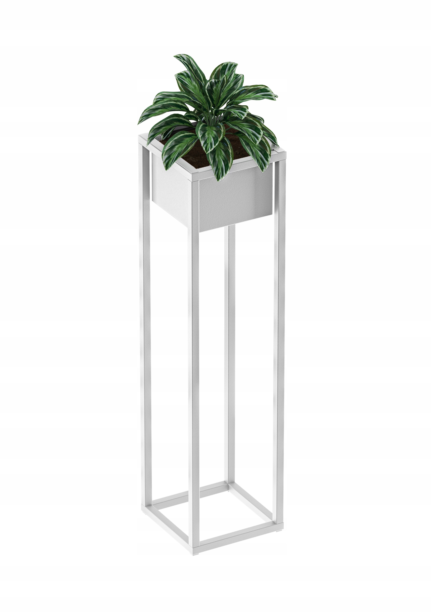 Držák Na Květináč na květiny loft bílý 90 cm
