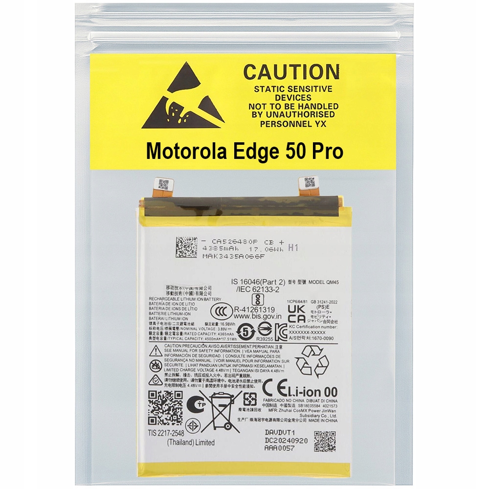Bateria QM45 4500 mAh do Motorola Edge 50 Pro klej do baterii, Oem