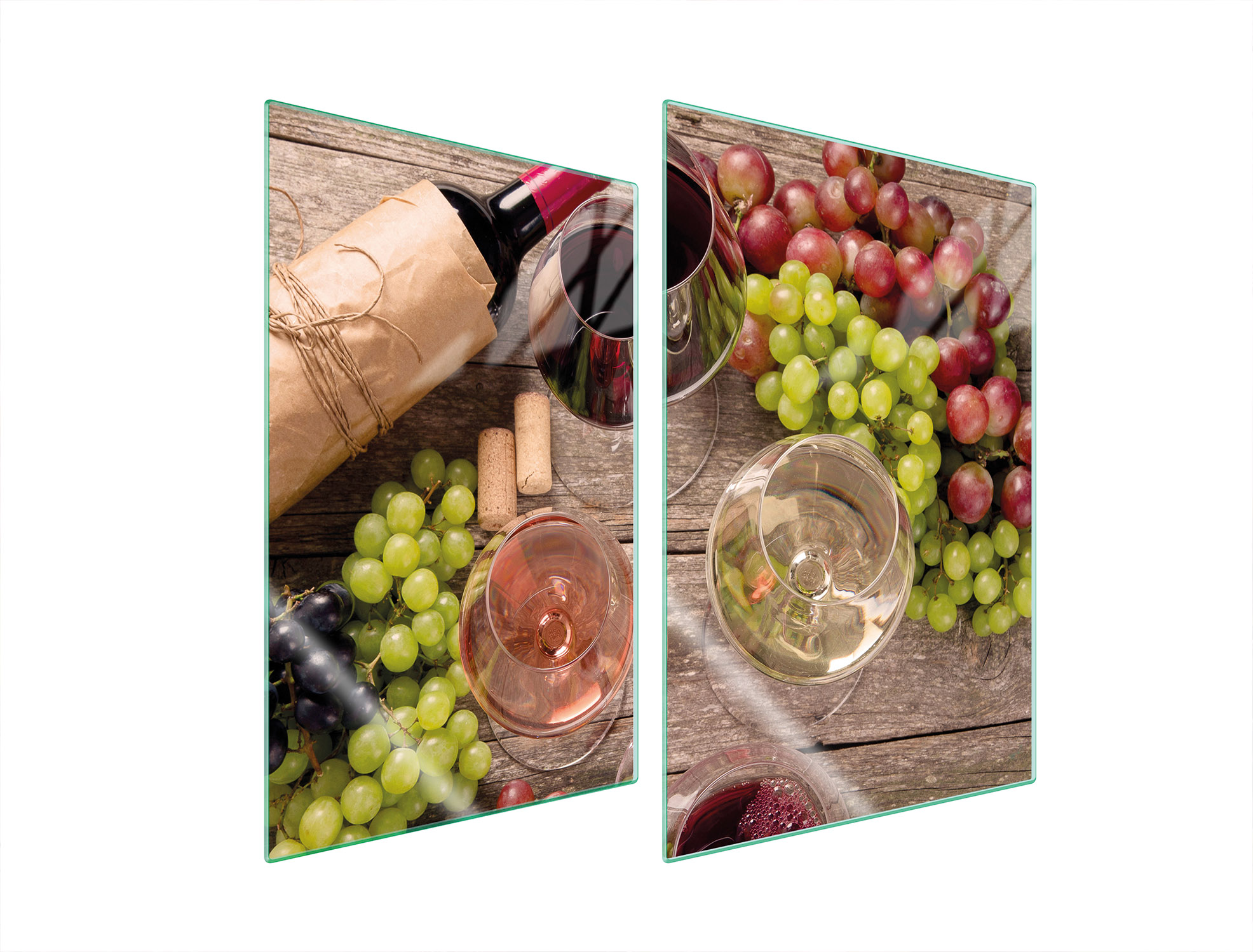 Skleněná Ochranná Deska Do Kuchyně 2x35x52 Víno Tvrzené Sklo