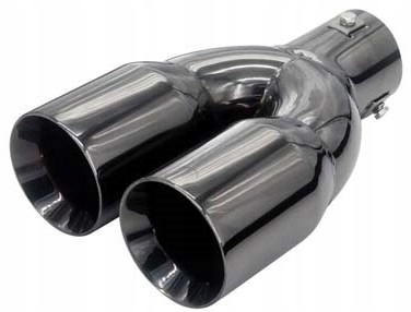 5820 - Двойной наконечник темный хром диффузор 2X 76 мм