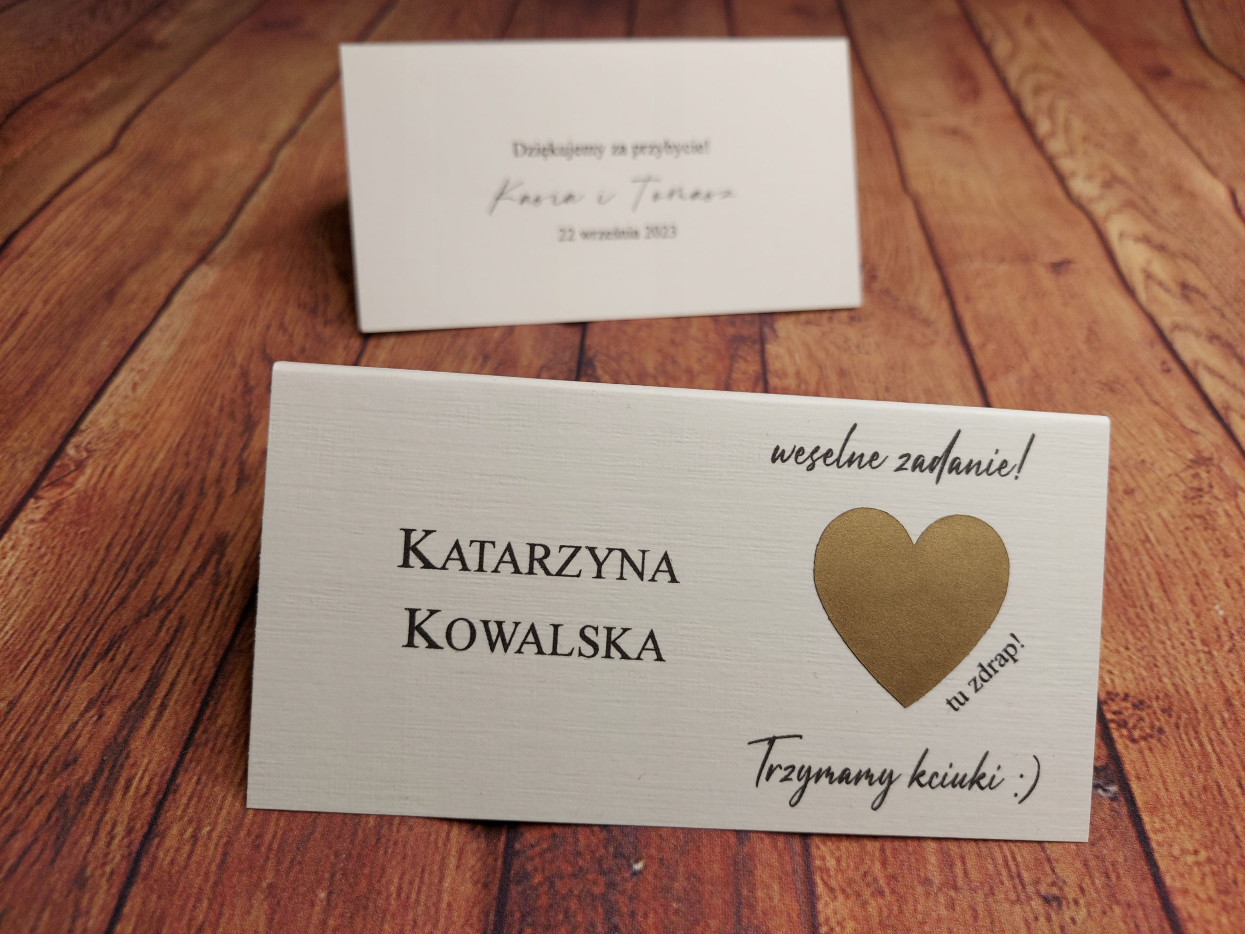 Zdrapka winietka z zadaniem dla gości weselnych Kod producenta 1111