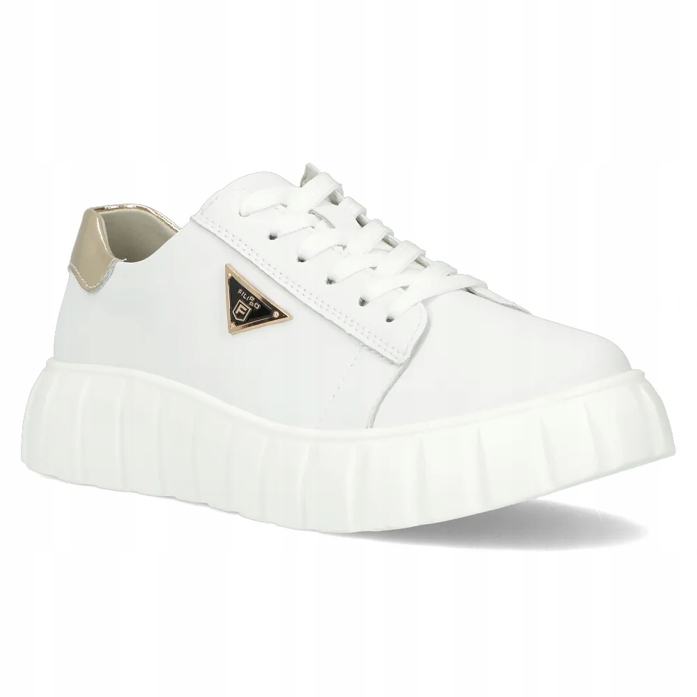 Filippo DP4138/24 Wh Dámské kožené tenisky na platformě, velikost vel.