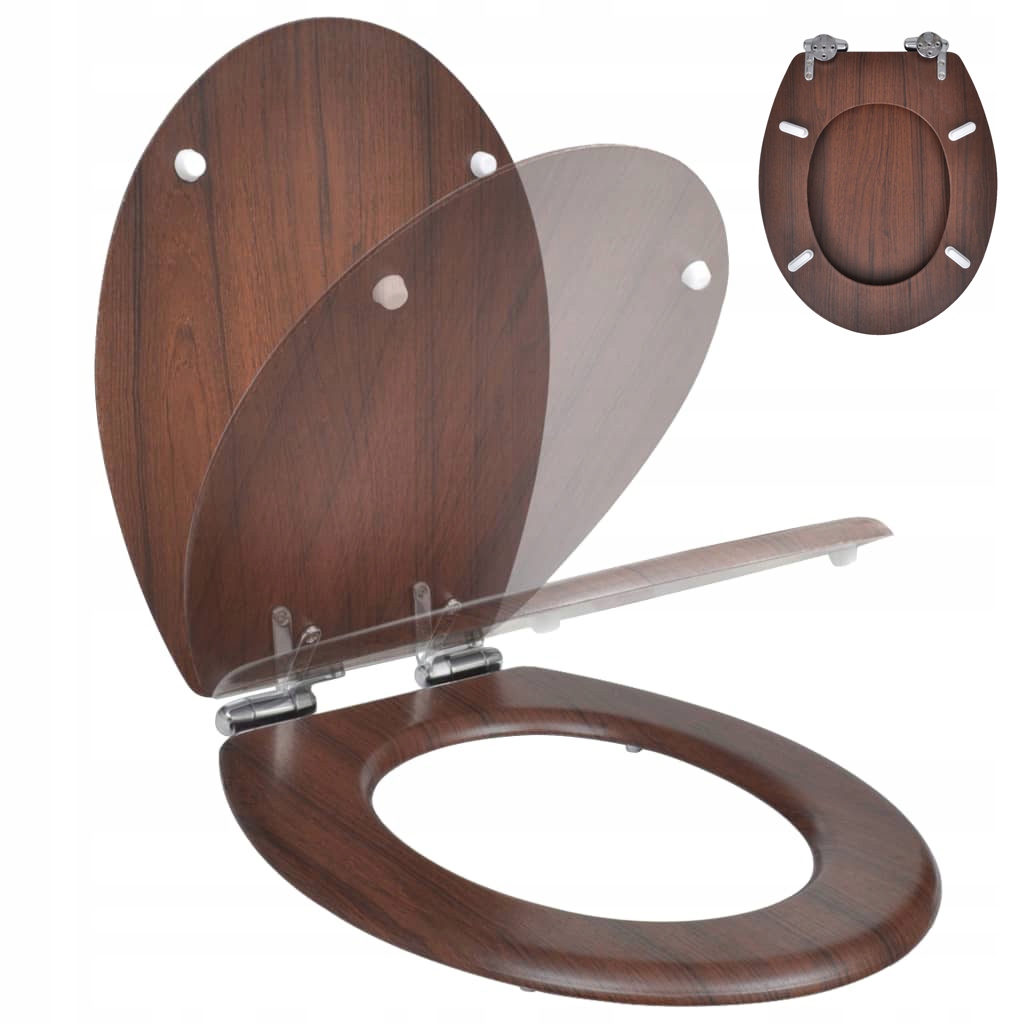 Wc Sedátko S Pozvolným Sklápěním, Tvrdé, Odnímatelné, Univerzální, Silné, Prémiové Wc