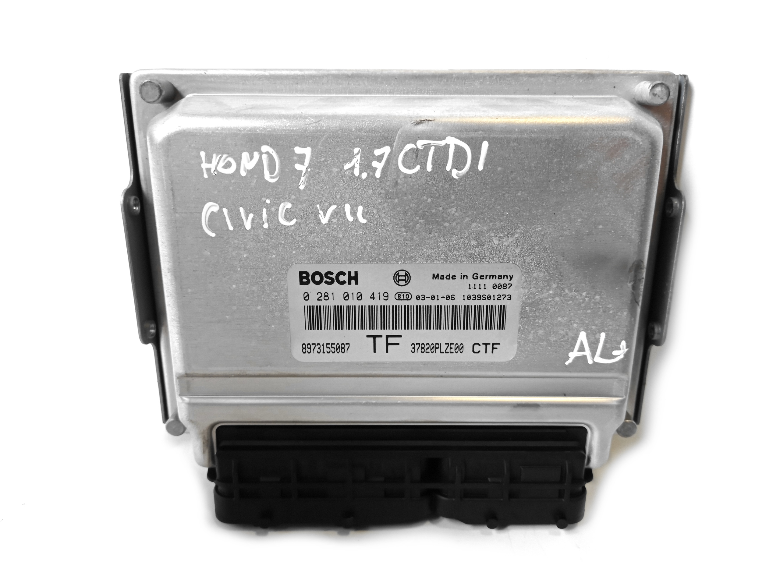 control unit of the engine HONDA CIVIC VII 0 281 010 419