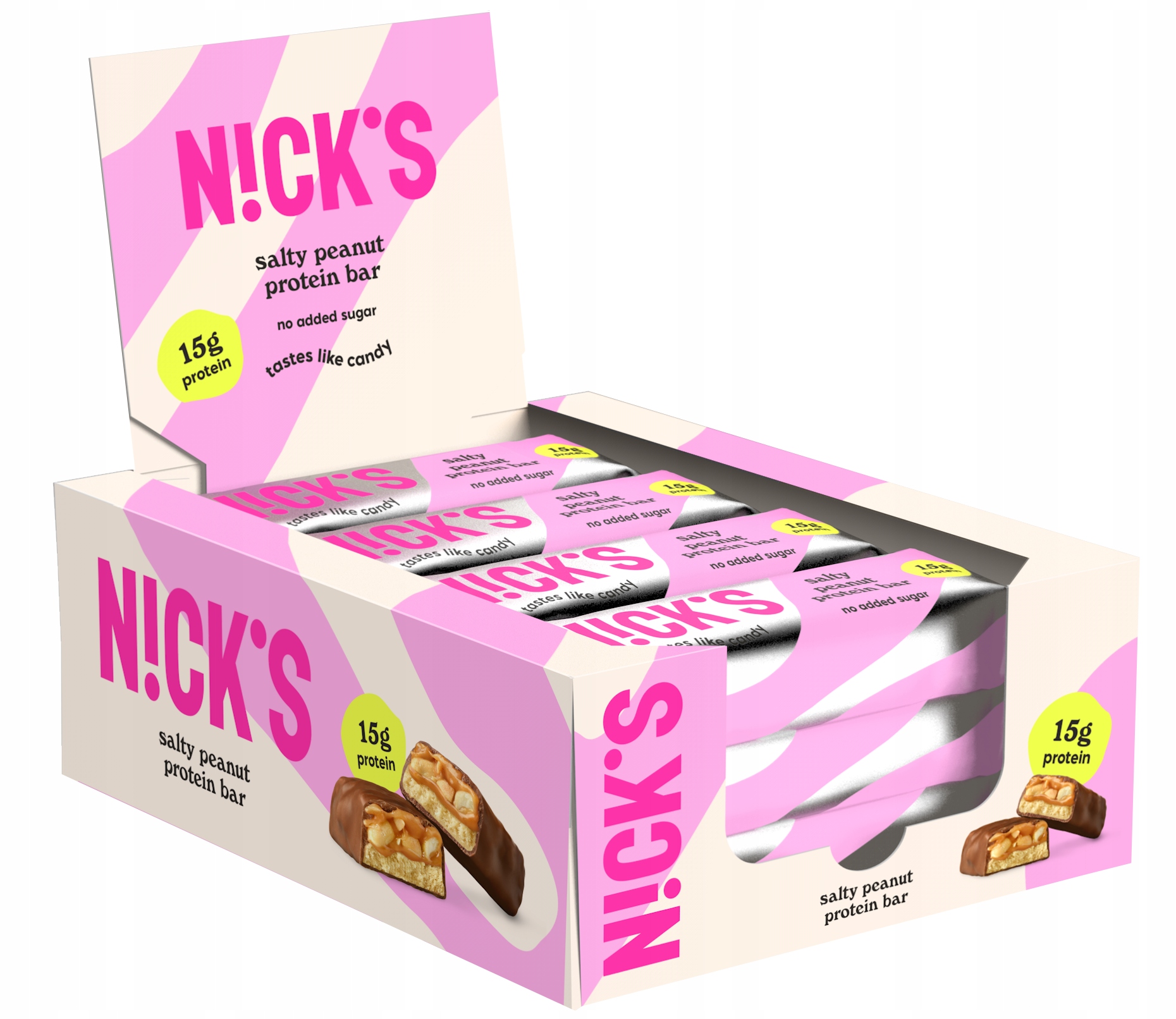 Nick's Protein Bar Salty Peanut 50g Kartonik 12 sztuk