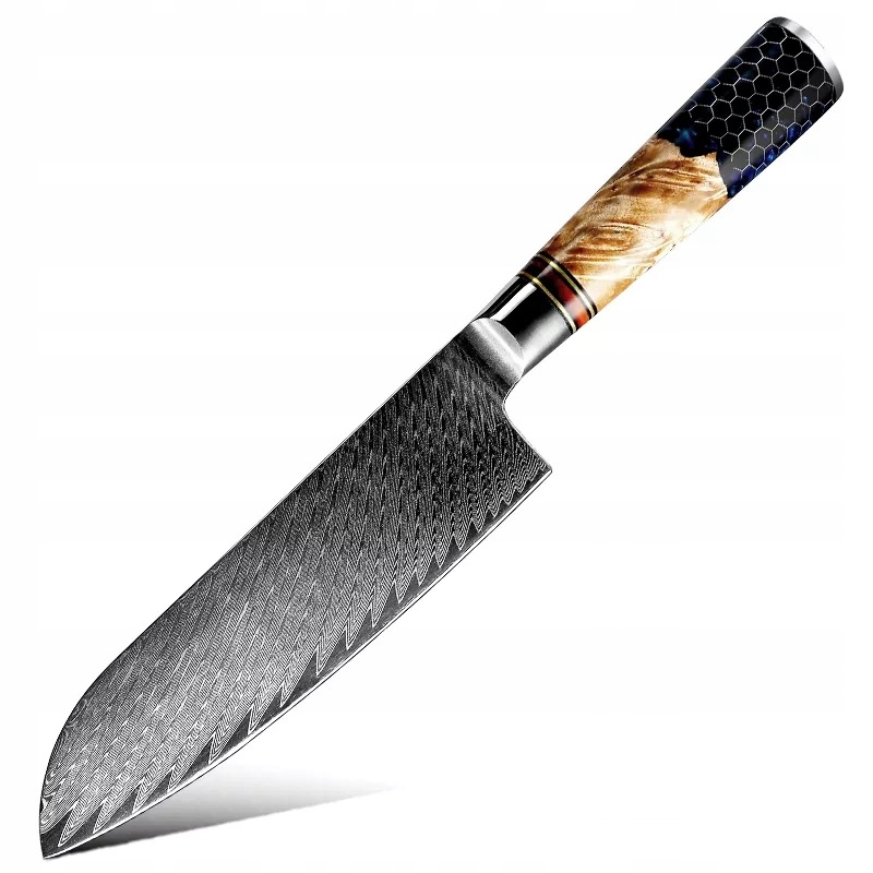 Damaškový kuchynský nôž Ho 21773 Santoku KP-21773