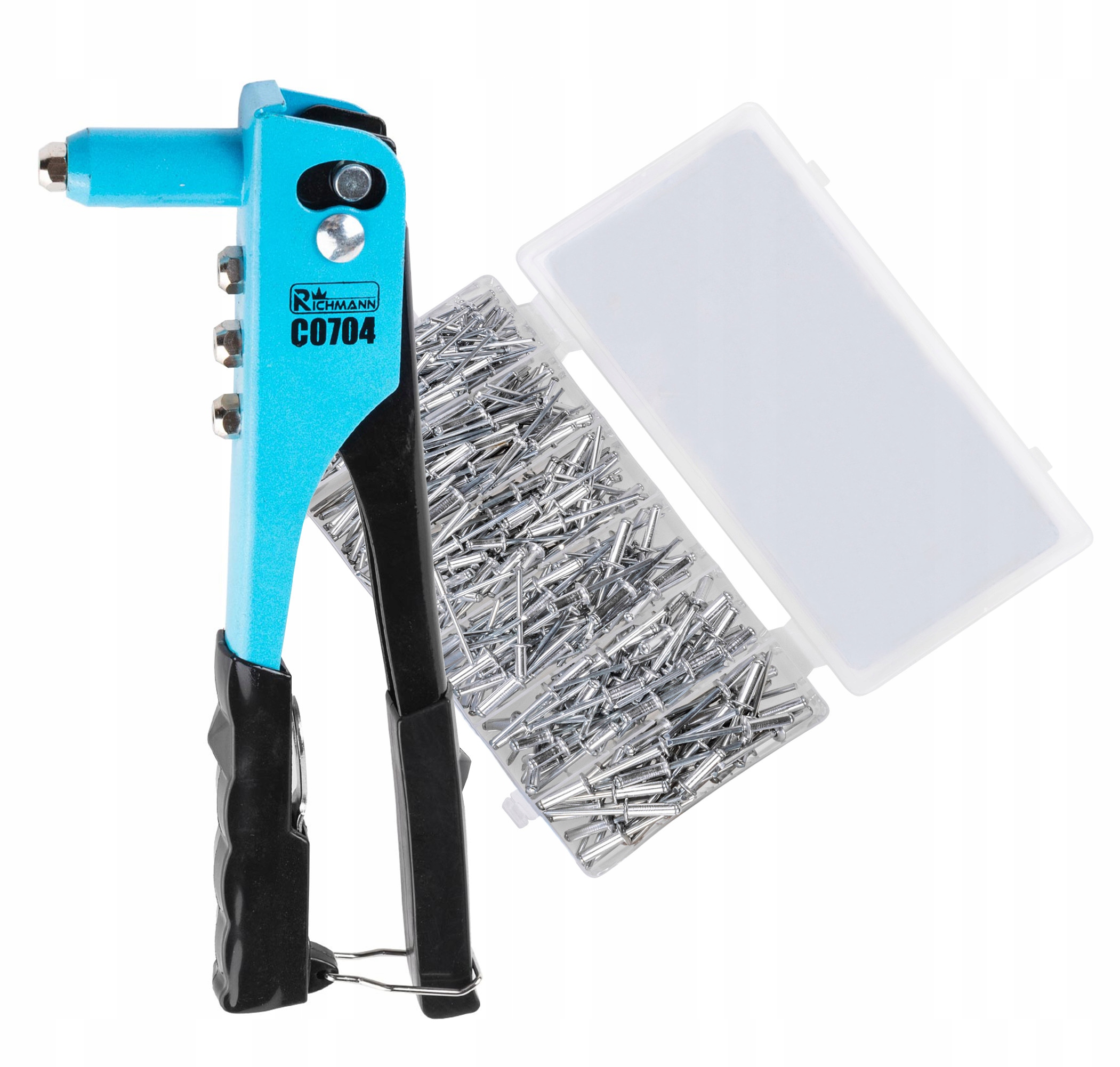 

Zestaw Nitownica Ręczna 245mm Nity 450szt