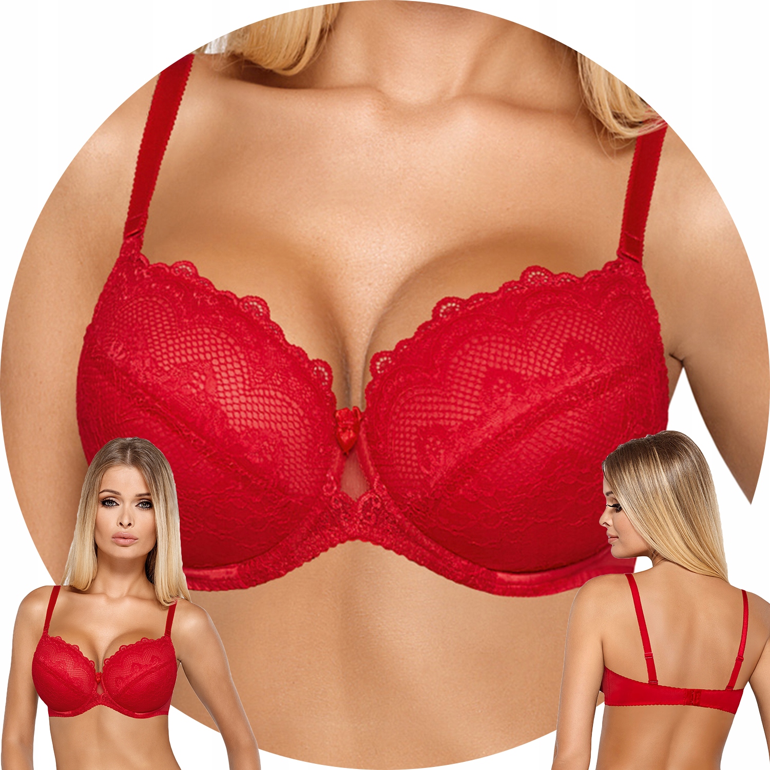 PariPari Cassi Push-up podprsenka červená 75F